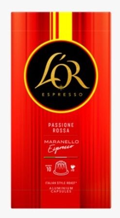 Kafijas kapsulas L'OR Ferrari Passiona Rossa Maranello Espesso, 10x5,2g